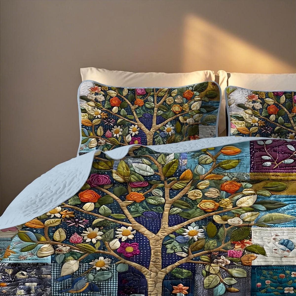 Davulos Quilts King Size, 3 Pieces Soft Quilt Bedding Set Floral King Bedspread for Modern Bedroom,Lightweight Coverlet with 2 Pillow Shams, 110x96 Inch