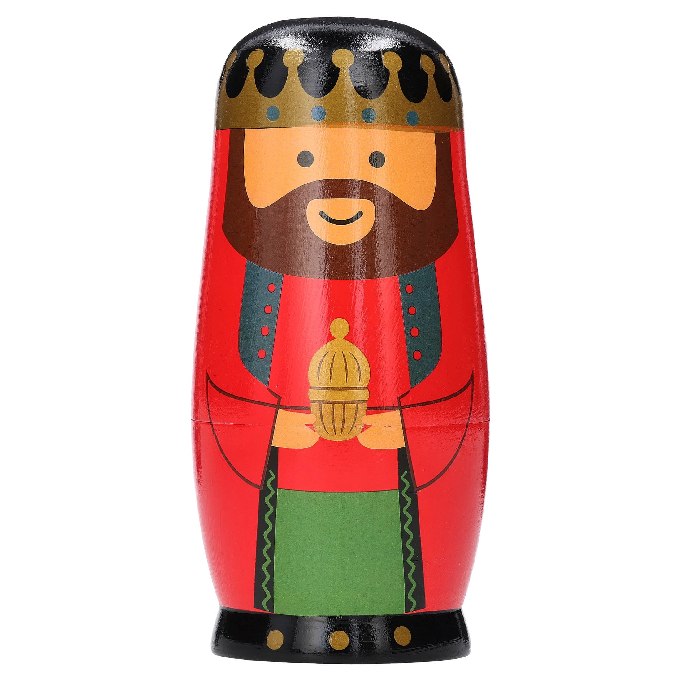 Wood Nested Nativity Christmas Decoration, Multicolor, 6 Pieces, 6.3", by Holiday Time
