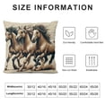 thumbnail image 5 of RUIYC Watercolor Arabian Horses Brown Brush Classic Equestrianism Horse Pillowcase Short Plush White, 5 of 5