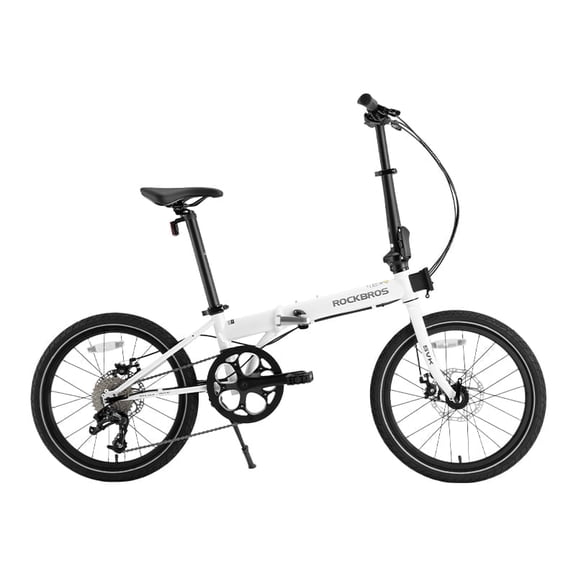 ROCKBROS SVK Folding Bike 20-inch SRAM Shifting 9-speed Chromoly-steel Frame Cable Disc Brake Cassette Freewheel Comfort Fold Bike