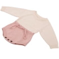 thumbnail image 2 of Ropa de bebé Mameluco infantil de algodón Monos Body de manga larga con estrella encantadora para niñas Rosa beige 80 cm, 2 of 9