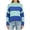01 Sky Blue, variant on Fewfanhot Fall Sweaters for Women Striped Mock Neck Fall Knit Color Block Long Sleeve Warm Winter Loose Fit Sweater