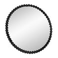 thumbnail image 2 of Benjara Emu 32 Inch Modern Round Wall Mirror, Beaded Black Metal Accent Frame, 2 of 5