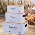 thumbnail image 3 of Luzkey Storage Box Storage Container Leakproof Sturdy Produce Saver Box Food Jar Storage Bucket for Dorm Cabinet Hotel Home Use Shop White, 3 of 5