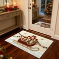 thumbnail image 2 of Christmas Decor Doormat Holiday Outdoor Front Door Rugs, Christmas Embroidered Bathroom Carpet Entrance Doormat, Sled & Gifts Design Farmhouse Entryway Mat Rugs, Christmas Welcome Mat, 2 of 6
