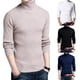 thumbnail image 2 of Mens Warm Knitted Sweater Thick Turtle Neck Pullover Jumper Knitwear Winter Tops, 2 of 8