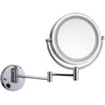 thumbnail image 1 of Rechargeable Lighted Makeup Vanity Mirror with Magnification, 8 Inch Double Sided 1X/10X Magnifying Light Up Mirror, Dimmable 360 ° Swivel, Wall-Mounted Cosmetic Cordless Mirror, 1 of 7