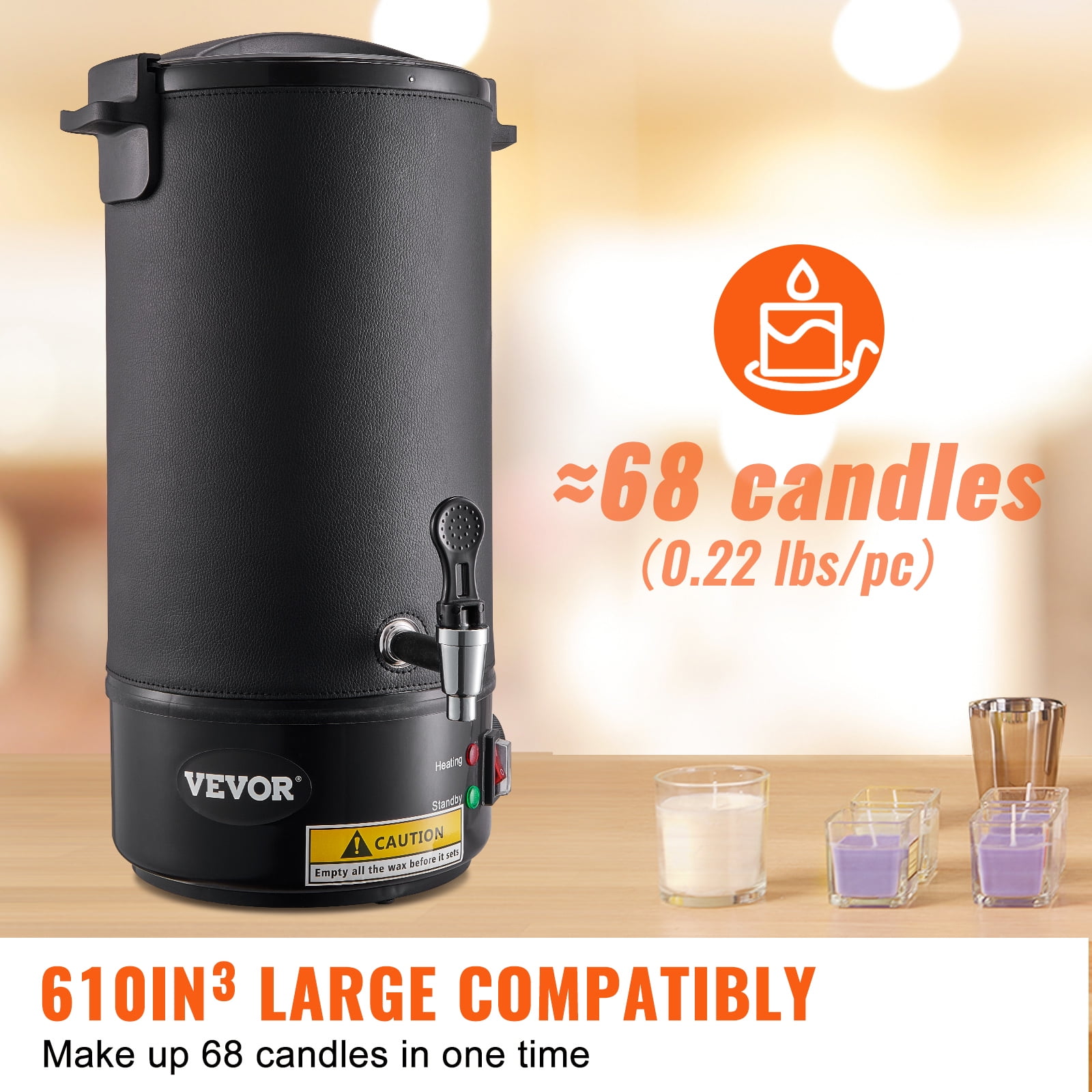 KFFKFF Wax Melter for Candle Making 10Liter Electric Pot Commercial or Home Use