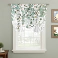 thumbnail image 2 of Sage Green Eucalyptus Balloon Curtains for Windows, Bedroom Curtains 54 Inch Length, Spring Floral Botanical Watercolor Tie Up Curtains Panels Thermal Insulated Bathroom Curtains Window 42"x54", 2 of 8