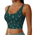 thumbnail image 2 of Sports Bras For Women Workout Tank Tops, Math Print Funny Running Vest With Removable Cups, 2 of 2