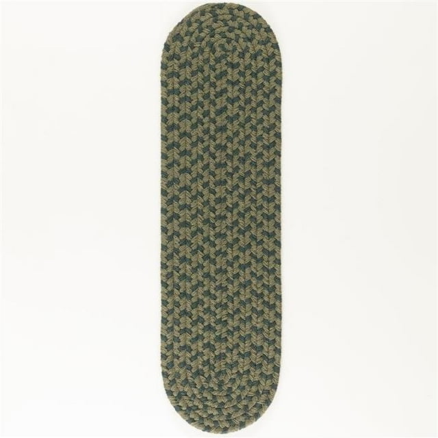 Rhody Rug TR22A008X028 8 x 28 ft. Twin River Stair Tread, Green & Multi Color
