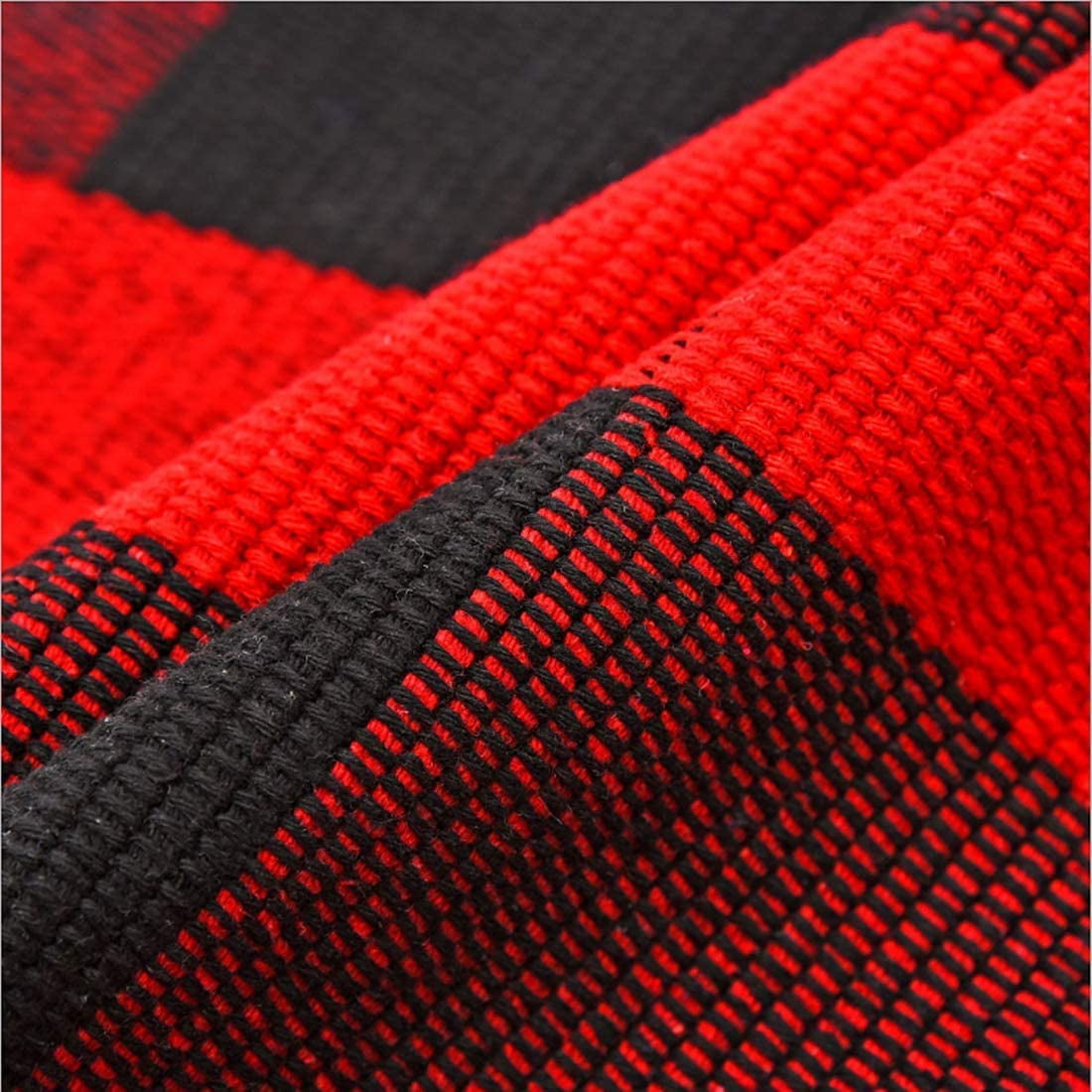 Ukeler Buffalo Plaid/Check Indoor/Outdoor Rug- Outdoor Plaid Doormat for Front Porch/Kitchen/Laundry Room Welcome Layered Mat, 23.6'' x 51.2''