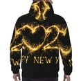 thumbnail image 7 of Wukai Happy New Year 2025 D Print Men Hoodies Fleece Sweatshirts Long Sleeve Sweaters Pullover Fall Outfits Winter Clothes-Small, 7 of 7