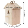 thumbnail image 3 of Comedero para pájaros, caja nido colgante de madera, jaula para ventana exterior con ventosas, 3 of 9