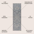 thumbnail image 3 of JONATHAN Y SANTA MONICA 2 x 10 Runner Rug, Rozetta Boho Medallion Textured Weave - Gray/Navy, SMB102B-210, 3 of 4