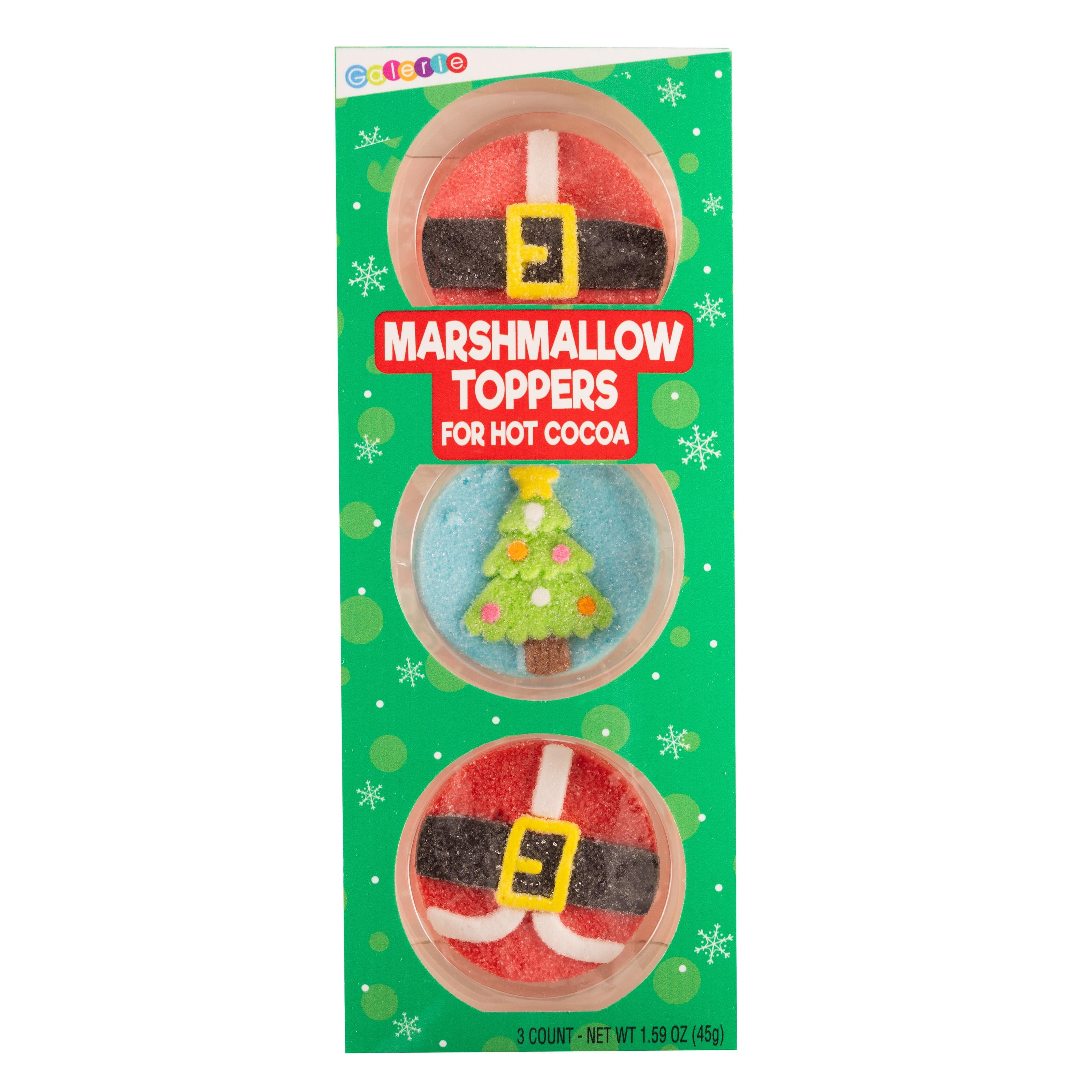 (3 pack) Galerie Christmas 3 Count Marshmallow Topper Gift Set, Dairy-Free, 1.59 oz