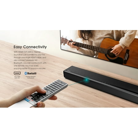 Hisense - 2.1-Channel Soundbar with Built-in Subwoofer - Black