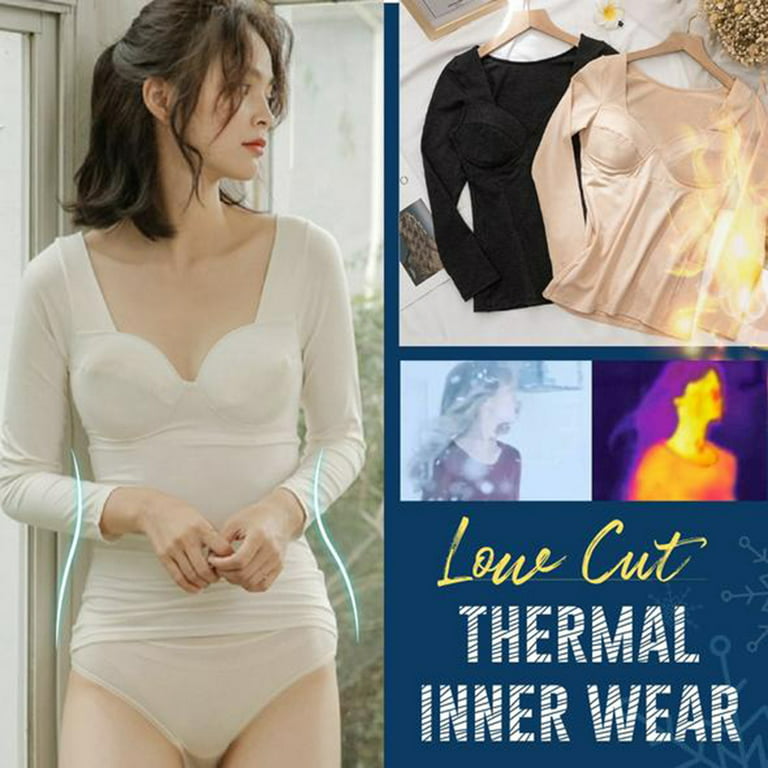 Women Seamless Elastic Thermal Underwear Inner Wear Winter Warm