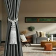 thumbnail image 4 of BEL AVENIR 4 Pack Tassel Curtain Tieback Crystal Hanging Ball Rope Silver, 4 of 5