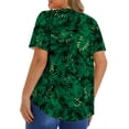 thumbnail image 5 of Fantaslook Dressy Blouses for Women Pleated Short Sleeve Tunic Tops Casual Floral Shirts, 5 of 8