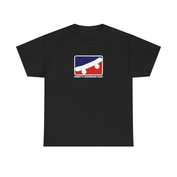 Shortys Skate Stuff Classic OG Red Blue Muska Vintage Classic Skate TShirt Print - Black / M