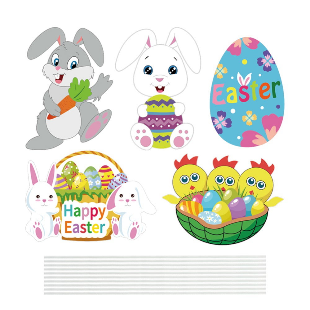 5Pcs Easter Yard Signs Happy Easter Yard Sign Easter Yard Decorations