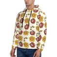 thumbnail image 3 of Pofeuu Sunflowers And Skull Print Mens Casual Hooded Collar Drawstring Hoodies Pullover Sweatshirts Casual Long Sleeve Shirts-3X-Large, 3 of 7