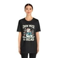 thumbnail image 3 of Snow Much to Read Snowman Reading Christmas Unisex Shirt, 3 of 6