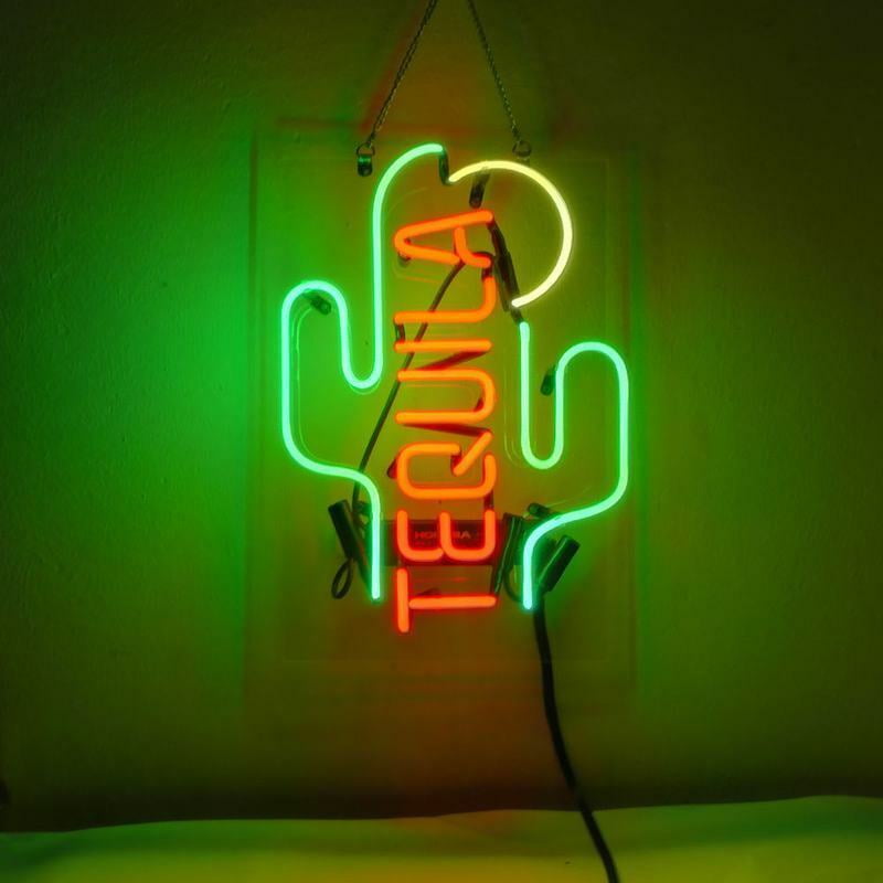 Cactus Neon Sign with Acrylic Board Mini Cactus Neon Lamp Cactus Light Cactus Neon Decor Home Studio Bar Party Wall Decor