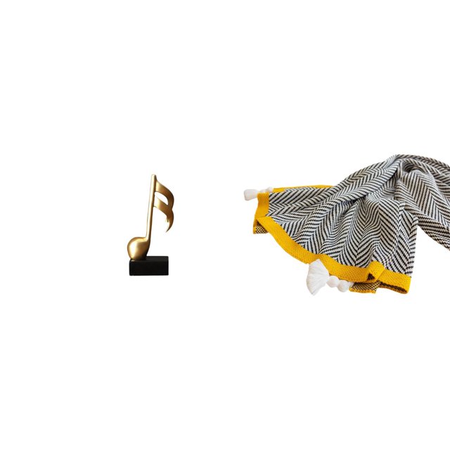 Escultura De Manta Musical, Adorno Creativo De Resina, Decoración Cálida A Rayas Estilo Rústico, Pieza Central Para Escritorio, Chimenea, Dormitorio, Sofá, Cama, Silla. Regalo Ideal Para