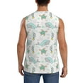 thumbnail image 4 of Lsque Whale And Turtle Print Men's Cotton Blend Sleeveless Muscle Shirts (S-3XL)- Moisture Wicking, Odor Protection, UPF 30+,3X-Large, 4 of 8