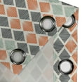 thumbnail image 4 of Ambesonne Geometric Grommet Curtain, Rhombs with Lines, 50" x 120", Grey Almond Green, 4 of 6