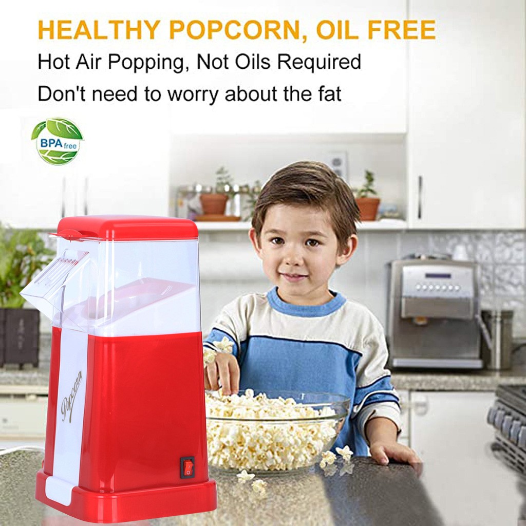 VerPetridure Automatic Kitchen Home Mini Popcorn Machine Popper Popcorn