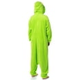 thumbnail image 4 of Disney Monsters Inc Mike Wazowski Hooded Kigurumi Adult Fleece Zip Up Costume One Piece Footless Pajama Union Suit, 4 of 8
