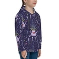 thumbnail image 3 of Lsque Lavender Flowers Patten Youth Hoodie Sweatshirt Pullover with Kangaroo Pocket Boys and Girls Hoodie Warm Hoodie for Kids-Large, 3 of 6