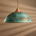 thumbnail image 4 of Handmade Hammered Copper Green Patina Pendant Light | Timeless Farmhouse Elegance, 4 of 7