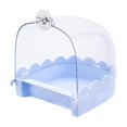 thumbnail image 3 of Bird Bath Tub, Hanging Parrot Bathing Pool, Cage Mounted Bird Bath for Cockatiels Budgies, Plastic Splash Guard Design with Transparent Window, Non-Slip, Easy Clean Indoor Bird Accessory, 3 of 7