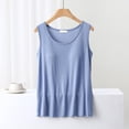 thumbnail image 4 of Birdeem Blouse Femme Unie Décontractée Mode Col Rond Régulier Sans Manches Vêtements de Nuit Hauts, 4 of 12