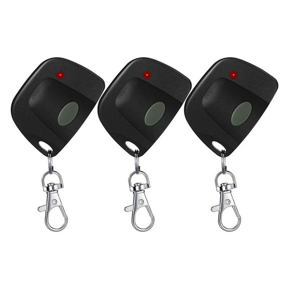 3 PCS Garage Door Remote Compatible with Multicode 300mhz 10 Dip Switch 3089 3060 3070 Gate Opener with Keychain,3 * Garage Door Remote Control,Black