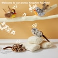 thumbnail image 2 of Vealind Three Dogs & A Cat Melody Chaser Interactive Cat Toy (Grey Bird & Grey Mouse), 2 of 6