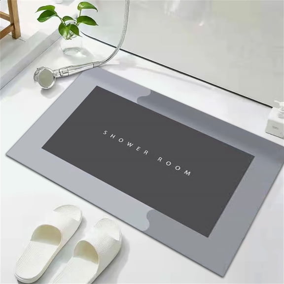 1* Floor Mat Bath Mat Rubber Bath Mats Quick Drying Non Slip Bathroom Mat Super Absorbent Bath Mat Instant Dry Bathroom Rug in Front of the Kitchen Sink Shower Room Bathtub Square Carpet