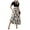 Black Beige, variant on Women's Summer Short Sleeve Color Block Maxi Dress, Print Belted A-Line Casual Daily Vacation Dress