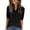 108#Black, variant on Women Summer Knit Shirt Blouse V Neck Short Sleeve Pullover Sweater Tops Camel 2XL