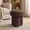 A-Brown, variant on Leovanni Modern 18-inch Mushroom-Shape Upholstered Ottoman with Tri-Pillar Pedestal, Vanity Stool Chair, Small Foot Stool for Bedroom, Living Room, Entryway, Vanity
