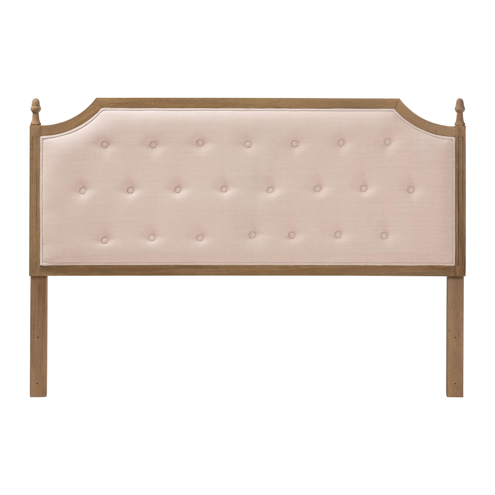 Baxton Studio Lourdes French Provincial Headboard, Queen, Soft Beige