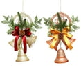 thumbnail image 6 of Douhoow 13.7'' Christmas Bowknot Bell Pendant, Pinecone Leaf Decoration Garlands Festival Ornaments, 6 of 8