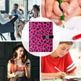 thumbnail image 5 of Premium Faux Leather Notebook - Refillable, Multi-Functional Organizer, 23.3x17cm, All-Season Use，Pink Leopard Print, 5 of 6