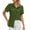 Army Green, variant on Giftesty Women's Short Sleeve Buttons Round Neck Easter Solid Color Loose Tops Blouse Sleeve