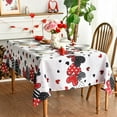 thumbnail image 3 of Valentine''s Day Tablecloth 60×84 Inch Rectangle, Pink Colored Love Hearts with Words Washable Table Cover for Party Picnic Dinner Decor, 3 of 6