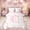 White Pink C, variant on Feelyou Girly Pink J Letter Twin Bedding for Girls, Pink Bowknot Floral Bedding Comforter Set, Pink Reversible, 7pcs